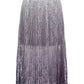 Liu Jo Elegant Grey Pleated Skirt with Logo Waistband