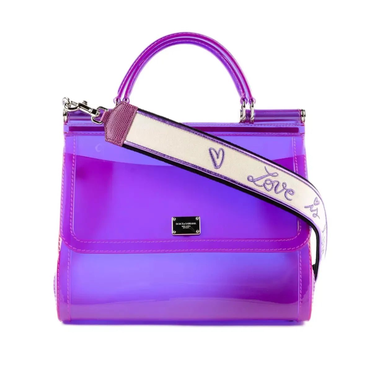 Dolce & Gabbana Elegant Purple Sicily Tote - Iconic Charm