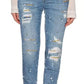 Liu Jo Beaded Elegance Intermediate Wash Denim