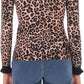 Liu Jo Leopard Charm Wide Neck Sweater