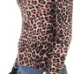 Liu Jo Leopard Charm Wide Neck Sweater