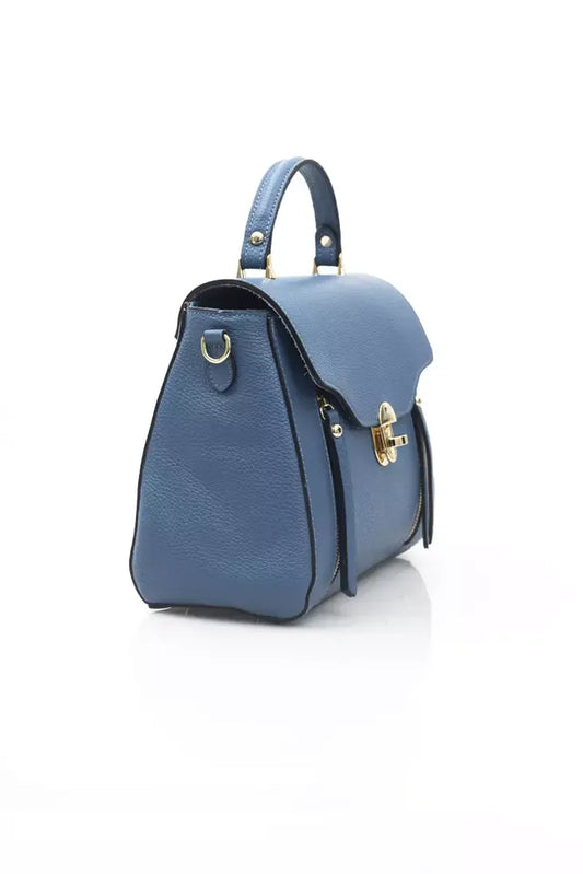 Baldinini Trend Blue Leather Women Handbag