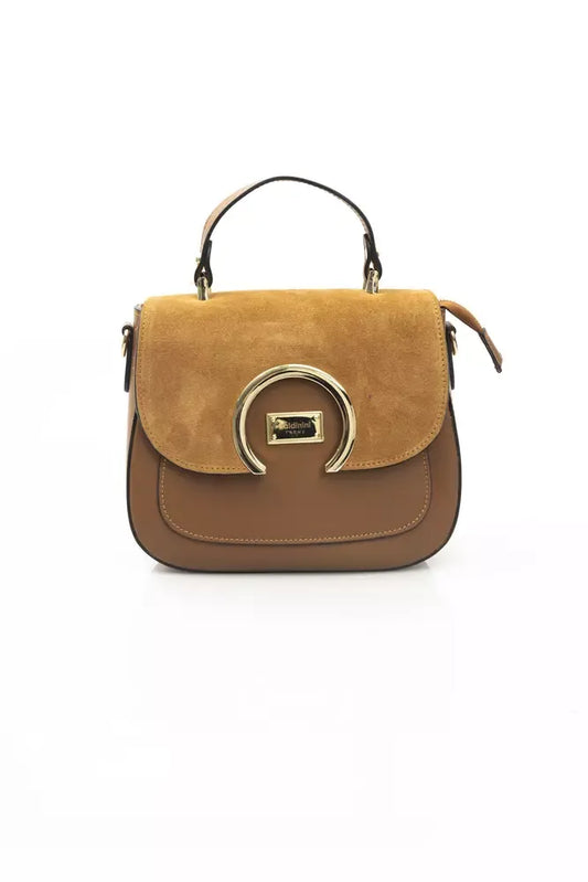 Baldinini Trend Brown Cow Leather Women Shoulder Bag