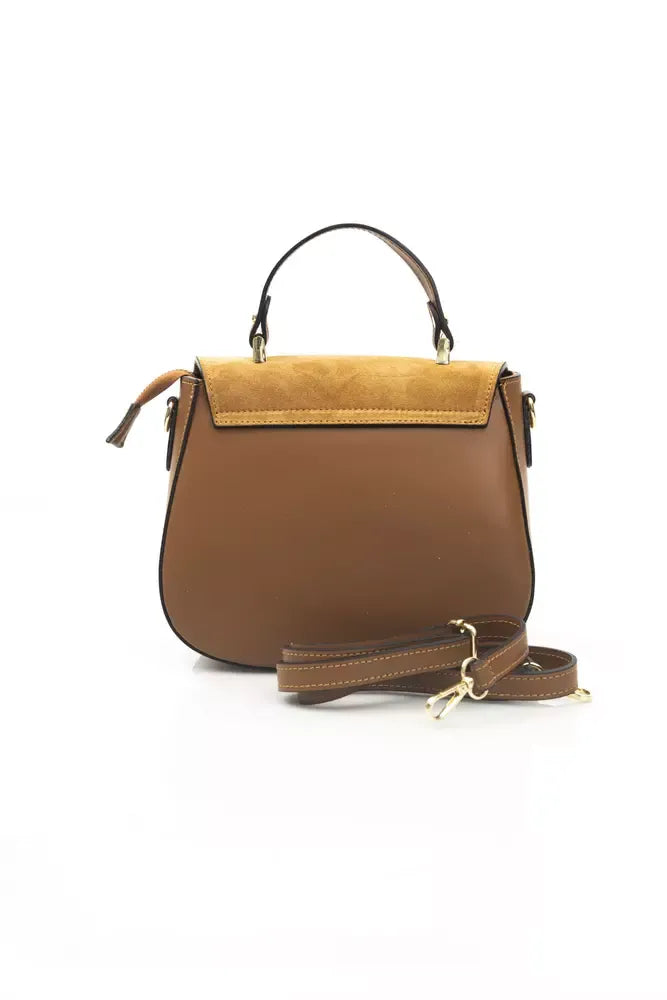 Baldinini Trend Brown Cow Leather Women Shoulder Bag