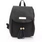 Baldinini Trend Black Cow Leather Women Backpack