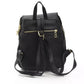 Baldinini Trend Black Cow Leather Women Backpack