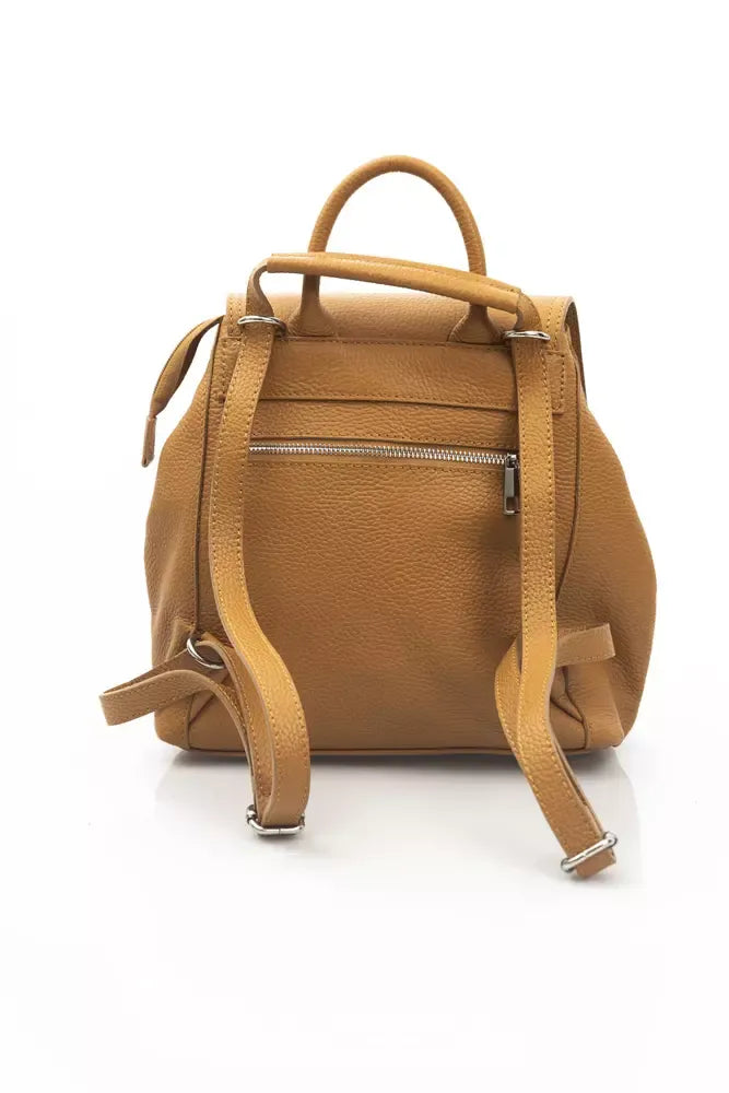 Baldinini Trend Brown Cow Leather Women Backpack