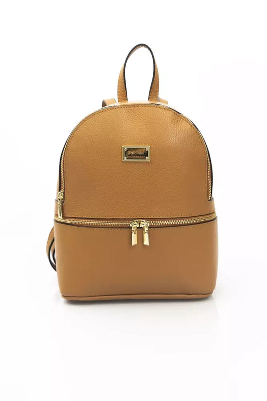 Baldinini Trend Brown Cow Leather Women Backpack