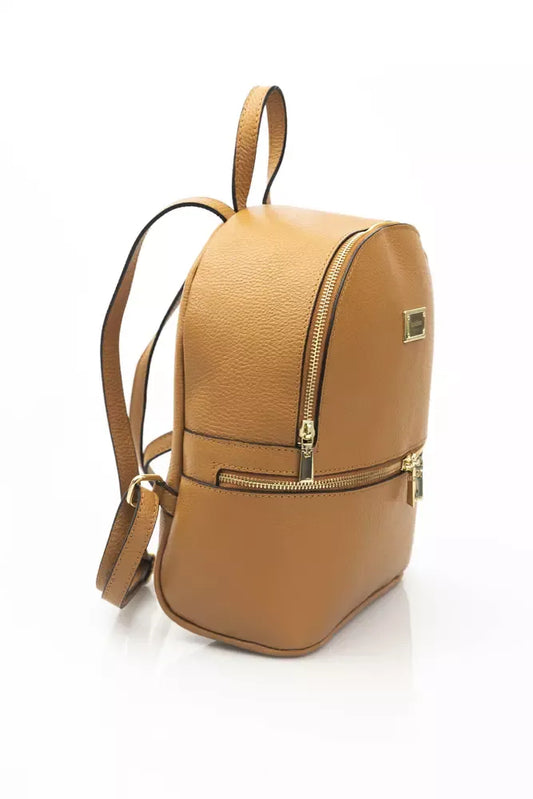 Baldinini Trend Brown Cow Leather Women Backpack