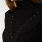 Liu Jo Chic Black Turtleneck with Stud Detailing