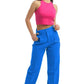 Hinnominate Elegant Blue Soft Pants with Zipper Detail