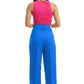 Hinnominate Elegant Blue Soft Pants with Zipper Detail