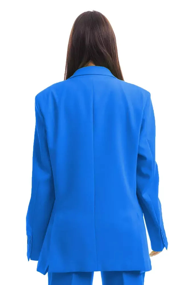 Hinnominate Chic Blue Over Jacket with Shoulder Pads