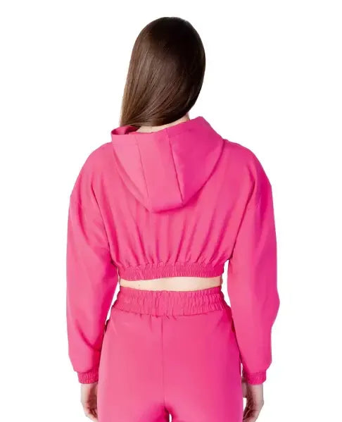 Hinnominate Chic Fuchsia Hooded Sweatshirt with Zipper