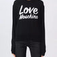 Love Moschino Chic Contrasting Design Black Sweater