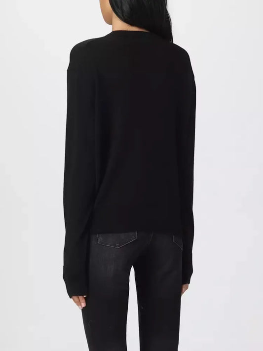 Love Moschino Chic Contrasting Design Black Sweater