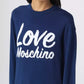 Love Moschino Chic Blue Sweater with Contrast Front Design