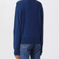 Love Moschino Chic Blue Sweater with Contrast Front Design