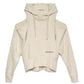 Hinnominate Chic Off-Shoulder Beige Sweatshirt with Hood