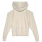 Hinnominate Chic Off-Shoulder Beige Sweatshirt with Hood