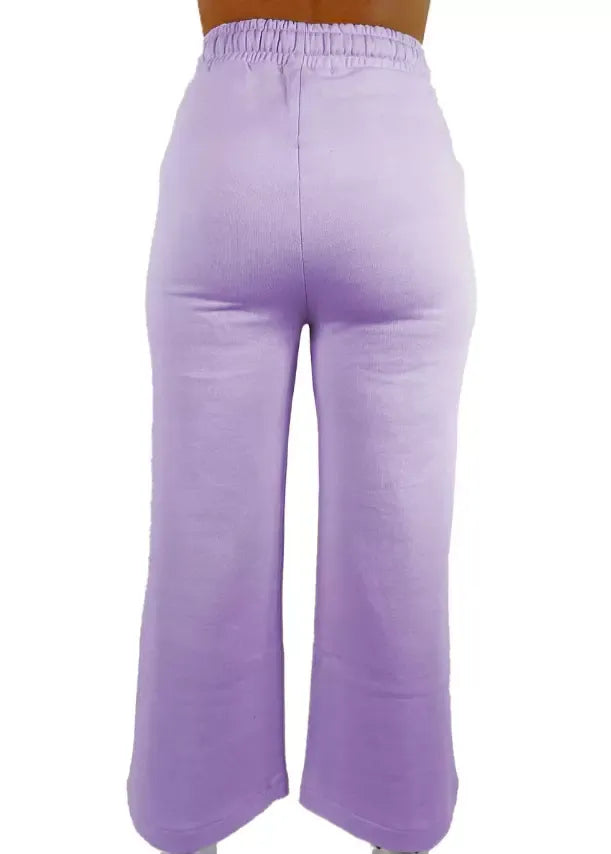 Hinnominate Elegant Cotton Palazzo Pants with Logo Detail