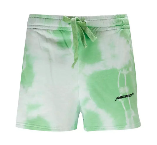 Hinnominate Emerald Envy Cotton Shorts with Chic Print