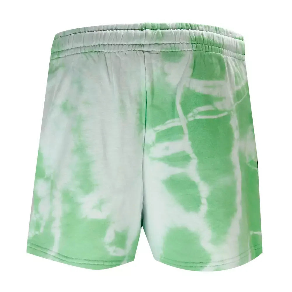 Hinnominate Emerald Envy Cotton Shorts with Chic Print