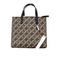 Marc Jacobs Mini Grind Signet Printed Leather Crossbody Tote Handbag Purse