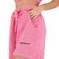 Hinnominate Chic Pink Terry Bermuda Shorts with Logo Print