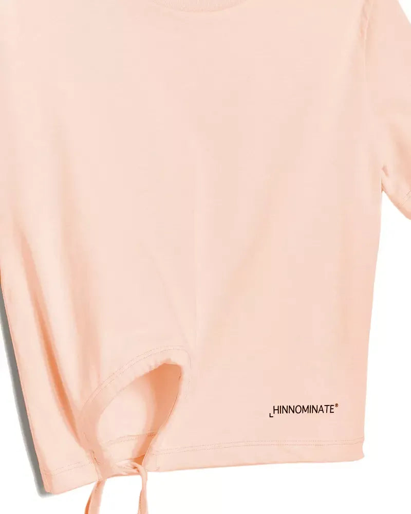 Hinnominate Chic Knotted Pink Cotton Tee