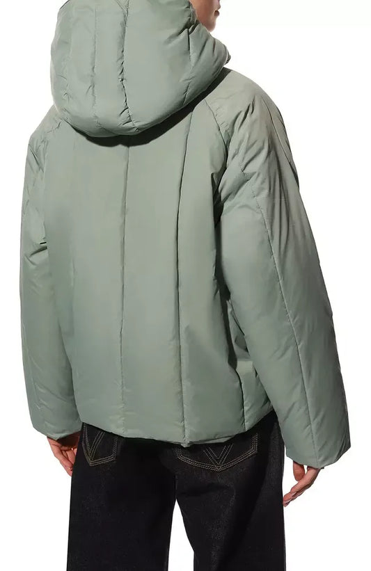 Hinnominate Chic Hooded Nylon Jacket - Zip & Velcro Closure