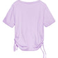 Hinnominate Elegant Gathered Jersey T-Shirt with Laces