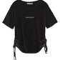 Hinnominate Elegant Gathered Jersey T-Shirt with Laces