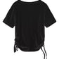 Hinnominate Elegant Gathered Jersey T-Shirt with Laces