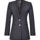 PINKO Elegant Pinstripe Stretch Wool Blazer