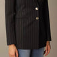 PINKO Elegant Pinstripe Stretch Wool Blazer