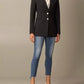 PINKO Elegant Pinstripe Stretch Wool Blazer