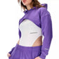 Hinnominate Chic Purple Hooded Cotton Sweater