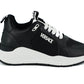 Versace Elegant Monochrome Leather Sneakers