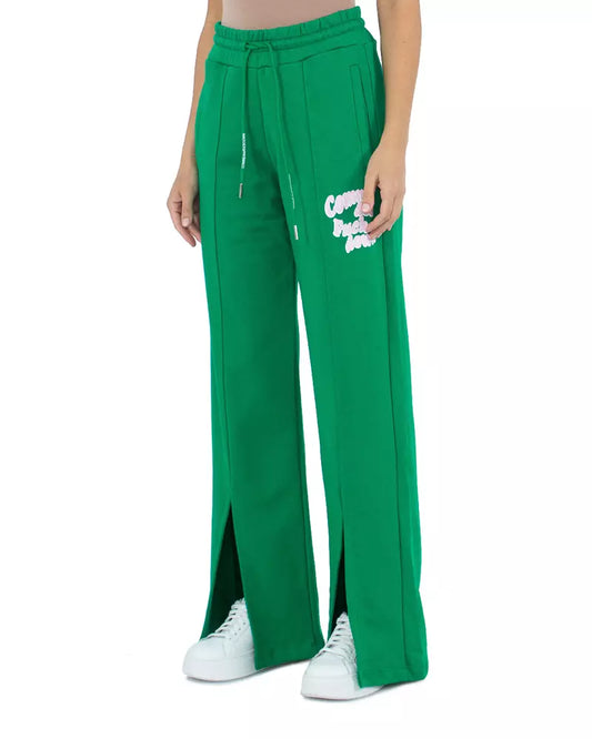 Comme Des Fuckdown Elegant Green Cotton Sweatpants