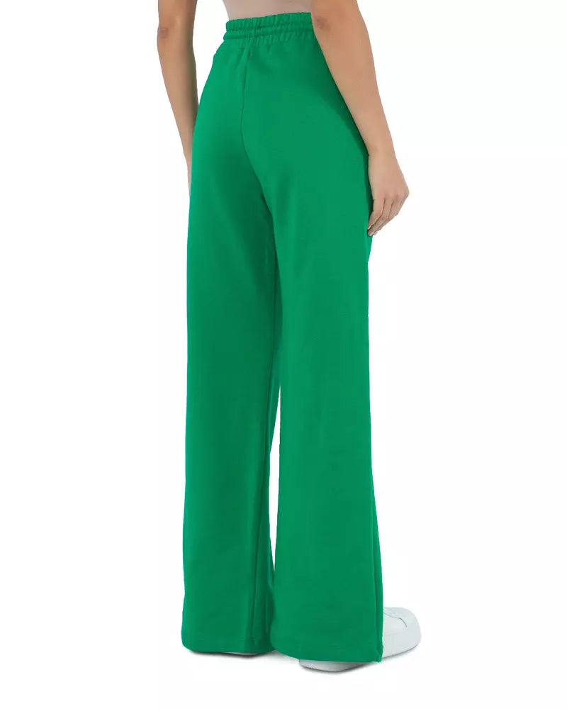 Comme Des Fuckdown Elegant Green Cotton Sweatpants