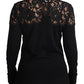 Dolce & Gabbana Elegant Floral Lace Wool-Blend Cardigan