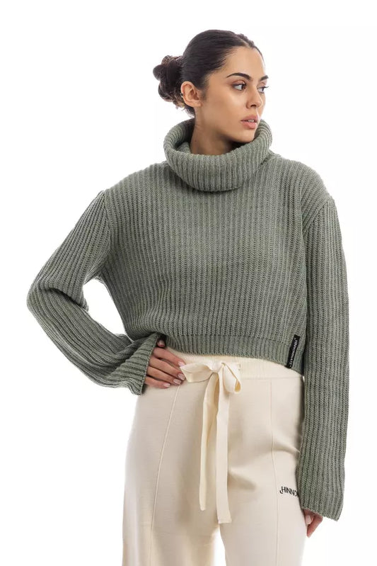 Hinnominate Chic Ribbed Turtleneck Cropped Sweater