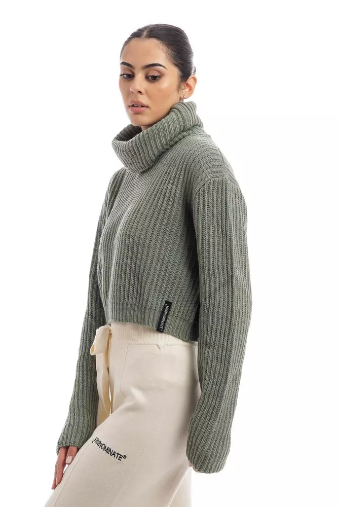 Hinnominate Chic Ribbed Turtleneck Cropped Sweater