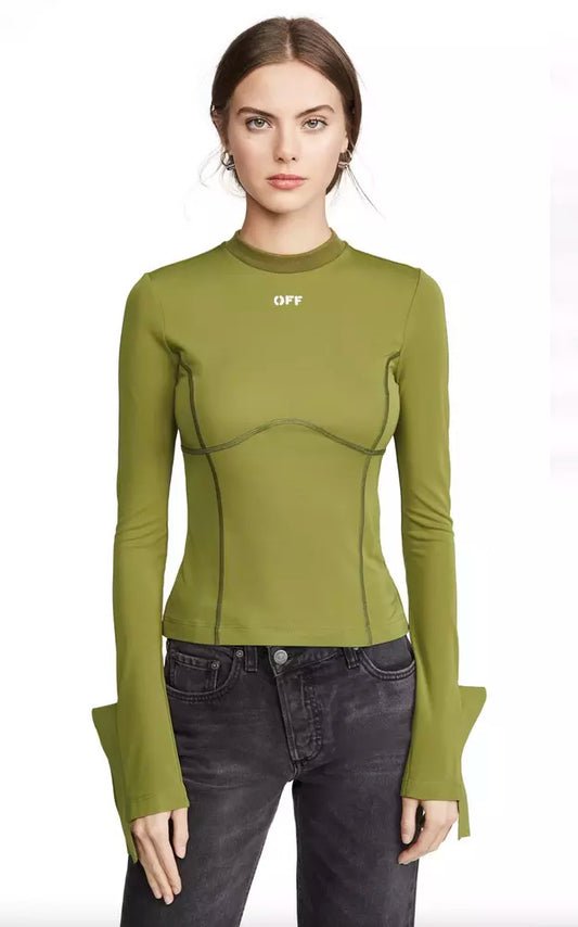 Off-White Army Chic Stretch Long Sleeve Tee