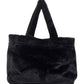 Hinnominate Elegant Faux Fur Shopper Bag with Embroidered Logo