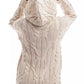 Hinnominate Timeless White Cable Knit Hooded Cardigan