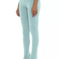 Hinnominate Elegant Ribbed Knit Flared Trousers