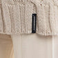 Hinnominate Timeless White Cable Knit Hooded Cardigan