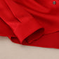 Dolce & Gabbana Elegant Red Ascot Collar Blouse